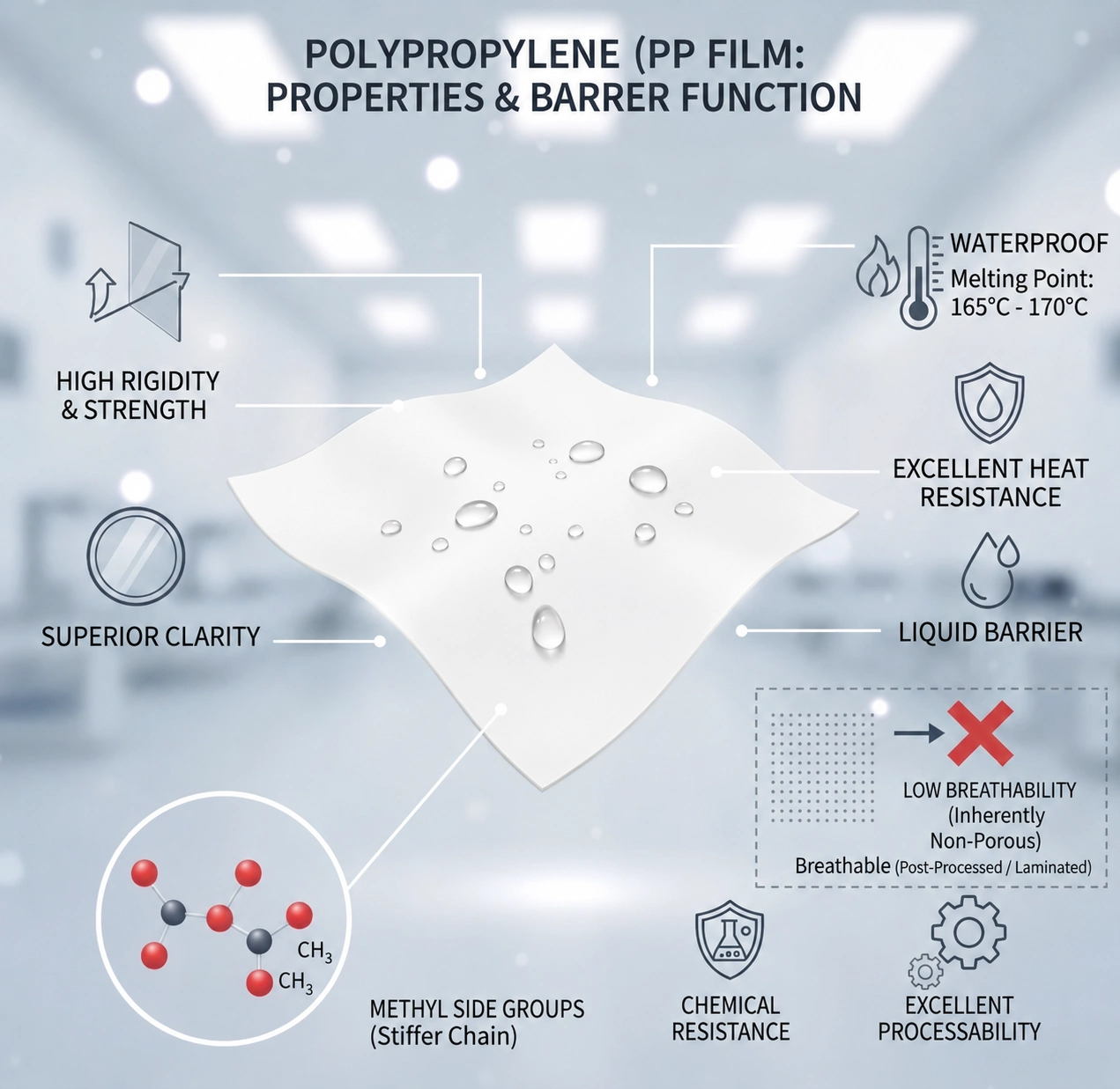 Polypropylene PP film properties and barrier function