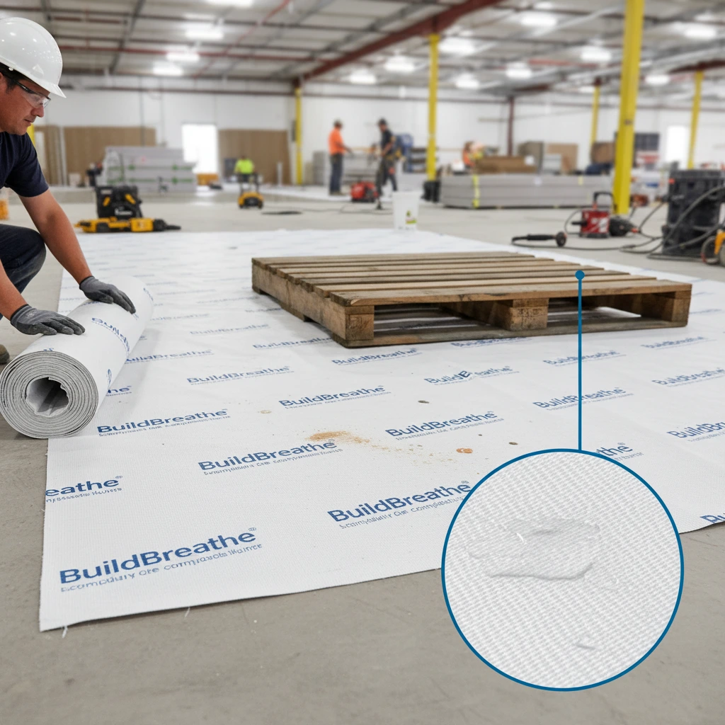 BuildBreathe™ Breathable Floor Protection – Durable Surface Guard for Construction & Finishing