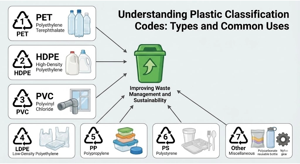 seven main plastic categories