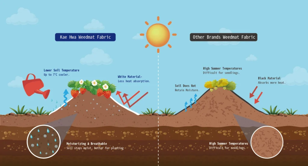 AgriGuard Agricultural Mulch Fabric Ideal Applications