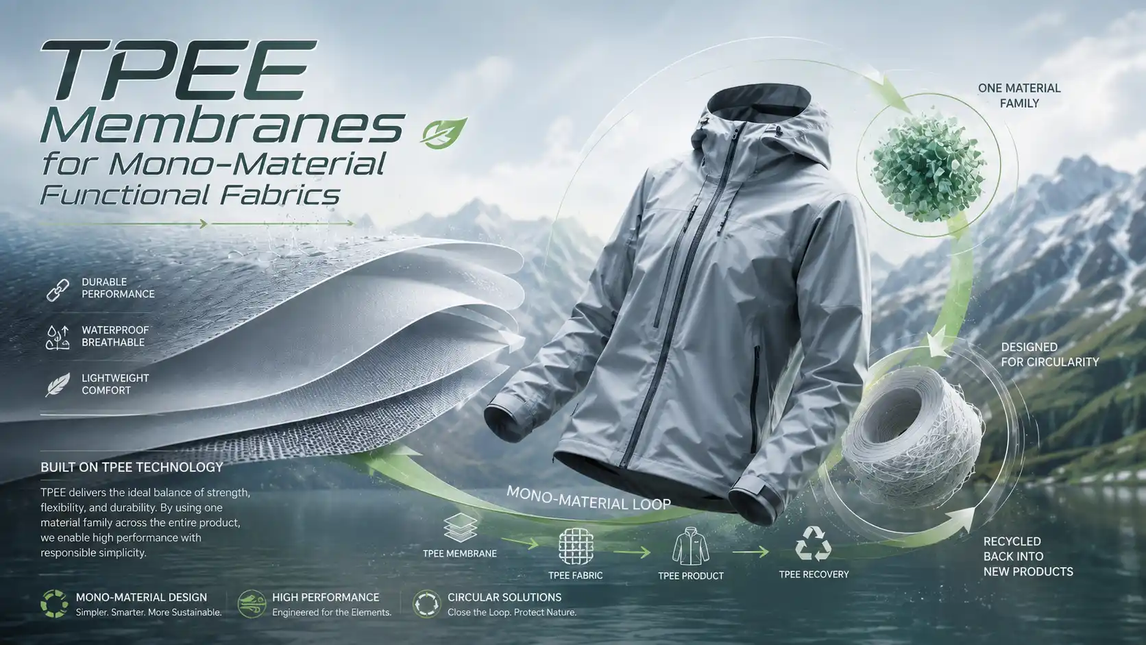 TPEE Membranes for Mono-Material Functional Fabrics